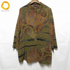 PJC 大西和子 シャツ ブラウス 総刺繍 日本製 ブラック F 綿100 