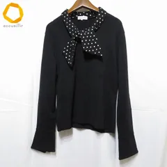 #wnc クリスチャンディオール ChristianDior カットソー M 黒 ヴィンテージ ドット柄 レディース [995097]