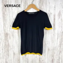 VERSACE ヴェルサーチ ウール100％ 半袖 サマーニット ブラック レディース トップス ヴェルサーチェのサムネイル