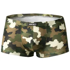 ボクサーパンツ メンズ 迷彩柄 ミリタリー カモフラ ローライズ 前とじ おしゃれ かっこいい 薄手 さらさら ストレッチ 大きいサイズ 軍隊 アーミー 男性 a303