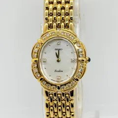 SEIKO セイコー エクセリーヌ 5A50-5190 ホワイト QZ レディース ダイヤベゼル 現状品  腕時計