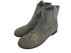 k01251210066　ZARA KIDS　サイズ表記無し　灰×茶　23.5cm前後　シューズ　ブーツ ショート/ミディアム　秋冬