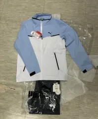 プーマ ウィンドブレーカー 上下セット スカイブルー/白 95