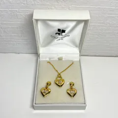 courreges クレージュ ネックレス イヤリング ゴールド ハート N02012 W