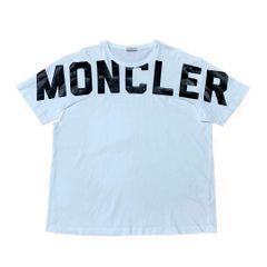 超美品☆ モンクレール M デカロゴプリント Tシャツ ホワイト4S502 