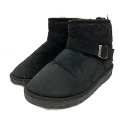 ハリスツイード Harris Tweed ショートブーツ ムートンブーツ 黒 ブラック S ■YHS2