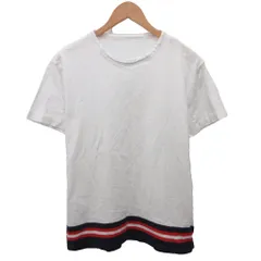 モンクレール MONCLER Tシャツ カットソー 半袖 ロゴ トリコロール L 白 ホワイト マルチカラー C10918016900 IBO89