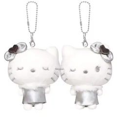 ハローキティ&ミミィ シルバーニコぬいキーホルダー B 　324133