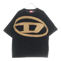 DIESEL (ディーゼル) 24AW T-BOXT-BLEACH ブリーチ加工 ブランドロゴプリント クルーネック カットソー 半袖Tシャツ ブラック A148720QKAS