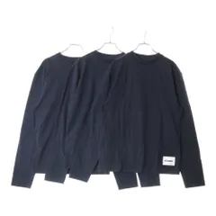 JIL SANDER + (ジルサンダープラス) 3PACK TEE 3パック ロングスリーブ クルーネック 長袖 Tシャツ カットソー ネイビー J47GC0002 J45048