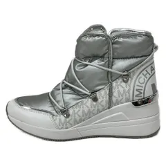 MICHAEL KORS(マイケルコース) ショートブーツ 7.5M レディース - シルバー×白 ウェッジソール