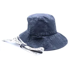 J.W.ANDERSON (ジェー ダブリュー アンダーソン) テープロゴ付き コットン バケットハット 帽子 ブラック AC0101FA0134999