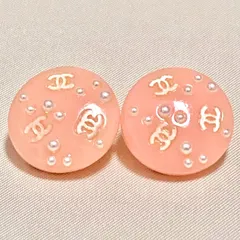 シャネル イヤリング ココマーク フェイクパール レジン ピンク コメ有03P Y2K 桜色 サクラカラー