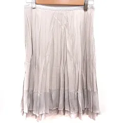 アンタイトル UNTITLED スカート プリーツ ひざ丈 2 グレージュ /RT