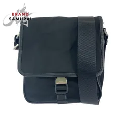 PRADA プラダ テスート 三角ロゴプレート ブラック 黒 シルバー金具 ナイロン ショルダーバッグ メッセンジャーバッグ レディース 506599【中古】
