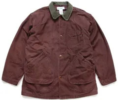 90s L.L.Bean PRIMALOFTプリマロフト ライナー付き ダック地 フィールドコート 焦げ茶 L★ジャケット ハンティング ビッグサイズ
