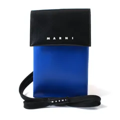 MOA26711 MARNI マルニ ショルダーバッグ スマホショルダー ポシェット メンズ レディース ブラック×ブルー イタリア製のサムネイル
