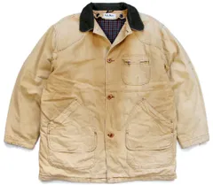 90s L.L.Bean PRIMALOFTプリマロフト ライナー付き ダック地 フィールドコート 茶 フェード XL★ジャケット ハンティング ビッグサイズ