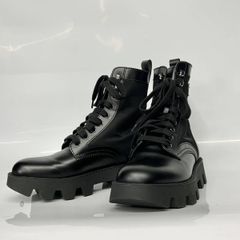PRADA モノリスブーツ 26.5cmレザーナ イロンブラック 箱付 - メルカリ