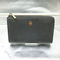 Tory Burch トリ―バーチ 長財布 ブラック レザー L字ファスナー