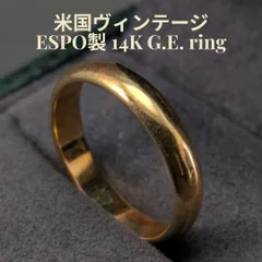 米国ジュエリー ESPO 14K G.E プレーン バンドリング 11号 ユニセックス マリッジリング 結婚指輪 メンズ レディース