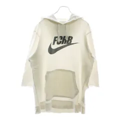 F.C.R.B./F.C.Real Bristol/FCRB (エフシーアールビー/エフシーレアルブリストル) ×NIKE ナイキ フロントロゴプリント 五分袖 プルオーバーパーカー フーディー ホワイト 396346-100