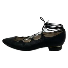 DIANA(ダイアナ) フラットシューズ 24 レディース - 黒 レースアップ レザー