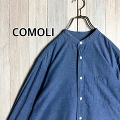 COMOLI ベタシャンバンドカラーシャツ サックスブルー サイズ1 COMOLI