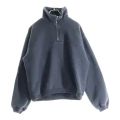 STUSSY (ステューシー) 24SS HALF ZIP MOCK NECK SWEATSHIRT ハーフジップ モックネック スウェットシャツ トレーナー ブラック 118539