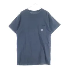 HUF (ハフ) ロゴ刺繍 コットン クルーネック 半袖Tシャツ カットソー ブラック