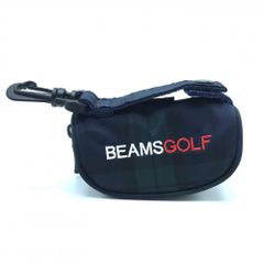 [Excellent Condition] Beams Golf Ball Case, Green and Navy Check, Ball Pouch, Golf, BEAMS GOLF