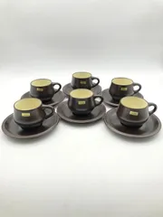 【未使用品】ノリタケ FOLKSTONE GENUINE STONEWARE カップ＆ソーサー6客 1215-701