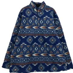 古着 ラングラー Wrangler 総柄 ネイティブ柄 フリースプルオーバー メンズXL相当/eaa617191