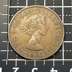イギリス 1/2ペニー銅貨・ハーフペニー☆1967年/極美品/エリザベス二世