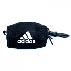 【美品】アディダス ボールケース 黒×白 ボールポーチ  ゴルフ adidas