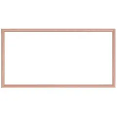 ナチュラル仕様 額縁/フレーム 〔横長型 400×250 ピンク〕 吊金具付き 木製