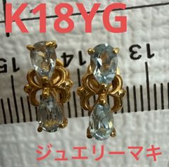 K18WG&YGダイヤモンド カラーサファイア みつばちモチーフピアス gstv