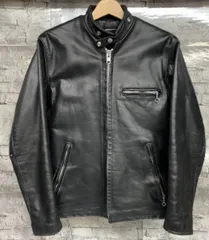 Schott ショット USA製 シングルライダースジャケット ボアライナー付き レザー サイズ 34 ブラック 