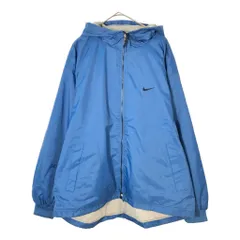 90年代 NIKE ナイキ ナイロンジャケット ブルー(メンズ L)中古 古着 X3313