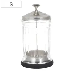 ダルトン 保存容器 LIFT JAR Sサイズ ガラス製 キャニスター （ DULTON カトラリーケース リフトジャー ガラスジャー ガラス瓶 カトラリー入れ 引き上げ 中が見える ホコリよけ 収納 スティックシュガー おしゃれ )のサムネイル