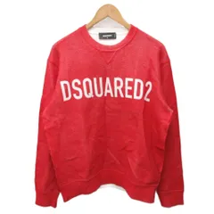 ディースクエアード DSQUARED2 スウェット トレーナー ロゴ コーティング M 赤 レッド 白 ホワイト S74GU0538 IBO89