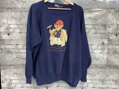 POLO RALPHLAUREN 90s ポロベアー アクリル混 スウェット ネイビー Lサイズ ポロ ラルフローレン 