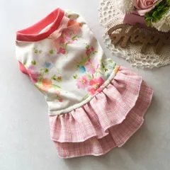 さぁや様♡ハンドメイド犬服♡水彩風　花柄♡DL