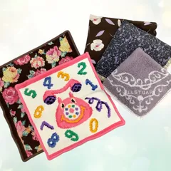 【おまとめ売り】人気ブランド ハンドタオル 5枚セット JILL STUART/PAUL&JOE SISTER/ANNA SUI/FEILER