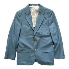  J.PRESS 金ボタン テーラードジャケット ブルー 9号 ウール混 オンワード【Z1805】
