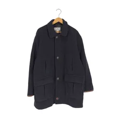 エルエルビーン L.L.Bean 80S USA製 Thinsulate 裏地チェック レザー切替 ウールコート メンズ import：L 