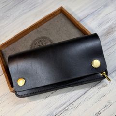 トラッカーウォレット ロング 3層】ホースバット ゴールド universal