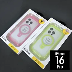 Hamee iPhone 16 Pro  MagSynq 強化ガラスクリアケース iFace Reflection Neo クリアピンク 0286 クリアイエロー 0262