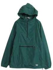 【お得なクーポン配布中!】 90s エルエルビーン ナイロン アノラック パーカー ジャケット メンズ L / オールド ブルゾン マンパ ハーフジップ プルオーバー グリーン