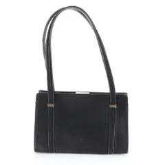 美品 グッチ ハラコ レザー ショルダーバッグ 肩掛け トート ハンド 本革 ブラック 黒 レディース 婦人 EUM DD9-5【中古】